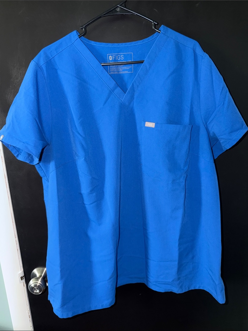 Women’s Figs Blue V-Neck Scrub Top
